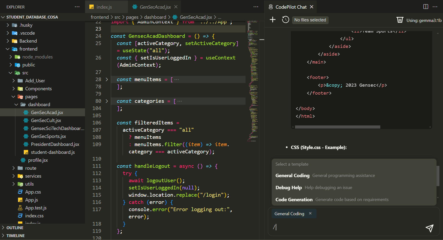 CodePilot in action